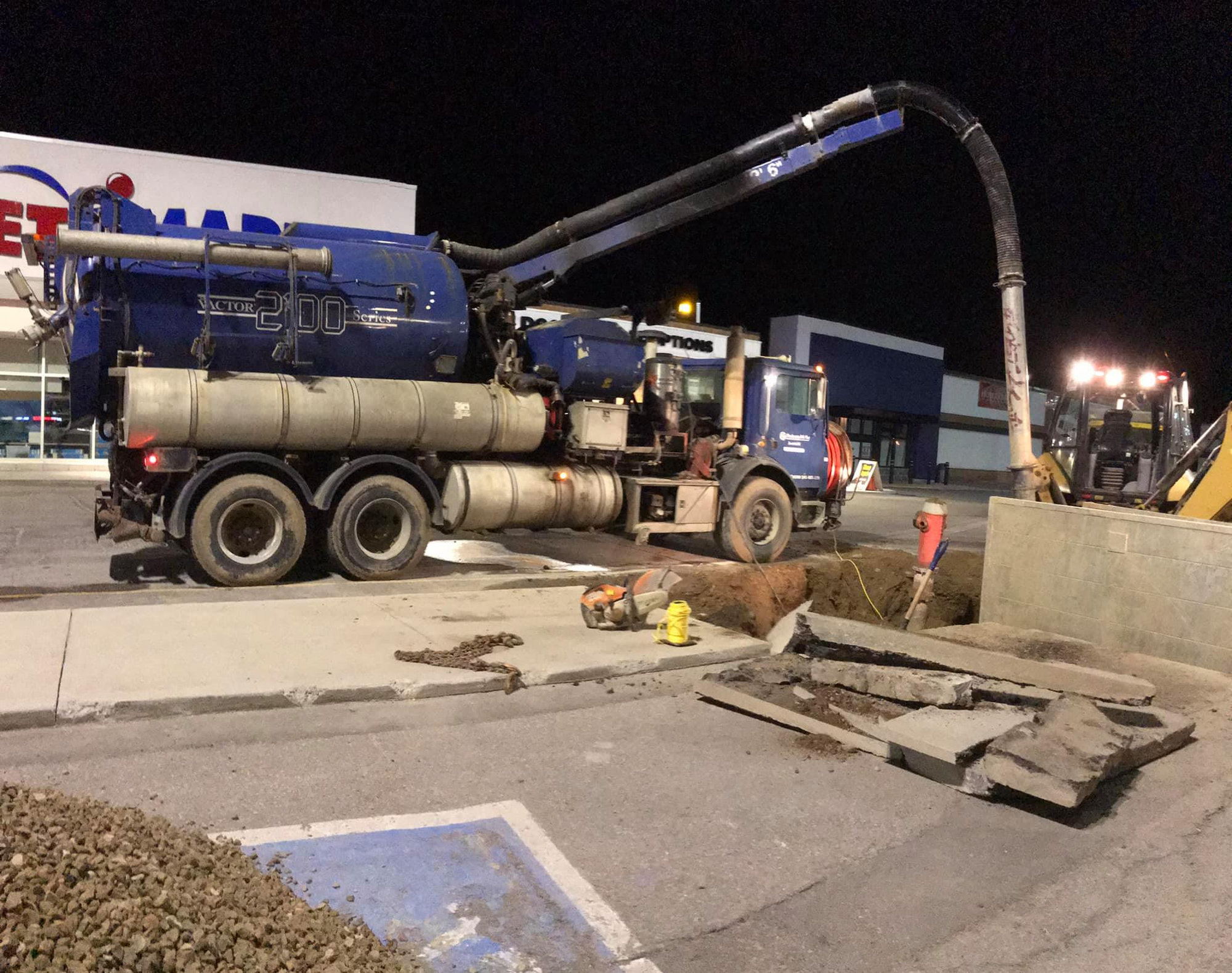 CT Hydrovacs at commercial location